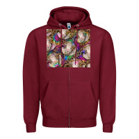 Burgundy merino ram tie dye tumbler Zipper Hoodie - BarkalooDesign