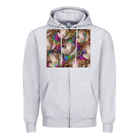 Heather Grey merino ram tie dye tumbler Zipper Hoodie - BarkalooDesign