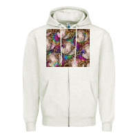 Oatmeal Heather merino ram tie dye tumbler Zipper Hoodie - BarkalooDesign