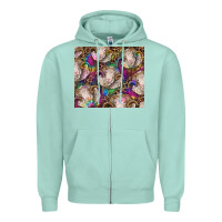 Seafoam merino ram tie dye tumbler Zipper Hoodie - BarkalooDesign