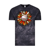 Cloud Black Baseball Sunflower Vintage Tee - Jasminsmagicworld