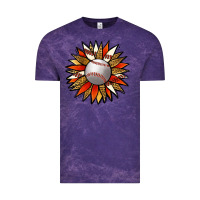 Cloud Purple Baseball Sunflower Vintage Tee - Jasminsmagicworld