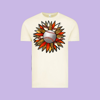Baseball Sunflower Vintage Tee Designed By Jasminsmagicworld