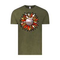 Vintage Olive Baseball Sunflower Vintage Tee - Jasminsmagicworld