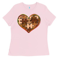 Bubblegum Pink melanin skin tone heart black history Ladies Tee - CowGirlArtShop