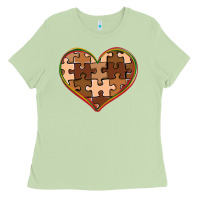 Matcha melanin skin tone heart black history Ladies Tee - CowGirlArtShop