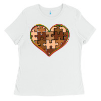 White melanin skin tone heart black history Ladies Tee - CowGirlArtShop