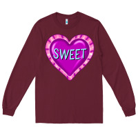 Burgundy valentine's day hearts Long Sleeve Tee - FaDigitalArtStudio