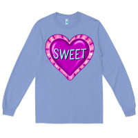 Colony Blue valentine's day hearts Long Sleeve Tee - FaDigitalArtStudio