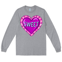 Heather Grey valentine's day hearts Long Sleeve Tee - FaDigitalArtStudio