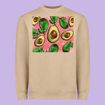 Avacado Pink Tumbler Heavyweight Sweatshirt Designed By Barkaloodesign