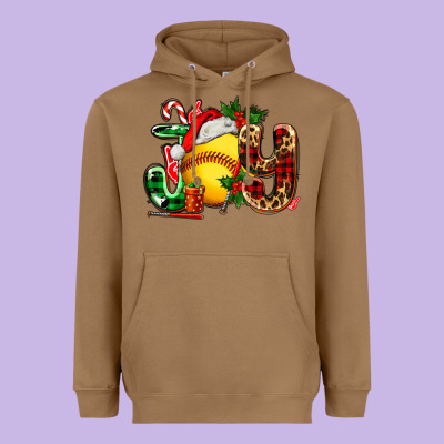 Joy With Softball Heavyweight Hoodie Designed By Adodesignshop