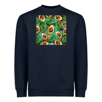 Navy avacado with turquoise and leopard background mug coaster Heavyweight Sweatshirt - BarkalooDesign