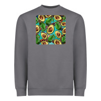 Storm avacado with turquoise and leopard background mug coaster Heavyweight Sweatshirt - BarkalooDesign