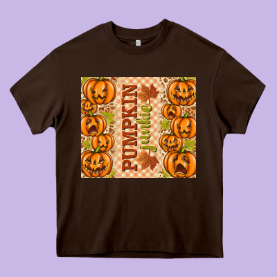Fall Pumpkin Junkie Heavy Core Tee Designed By Texasbilliewilder