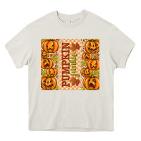 Cream Fall Pumpkin Junkie Heavy Core Tee - texasbilliewilder