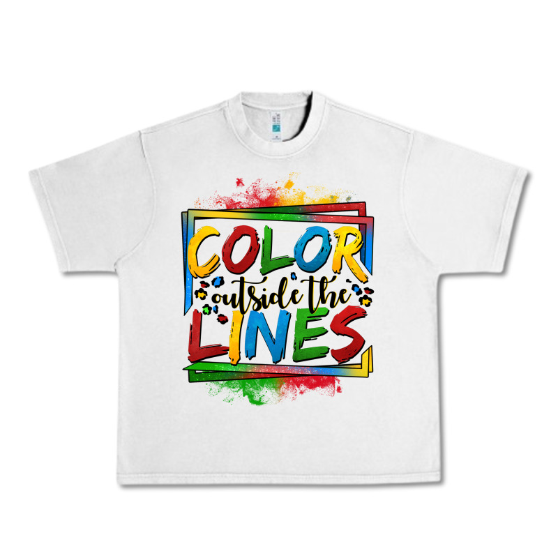 Color Outside The Lines Autism Urban Heavy Tee by OliviaCreatesArt | Teevron