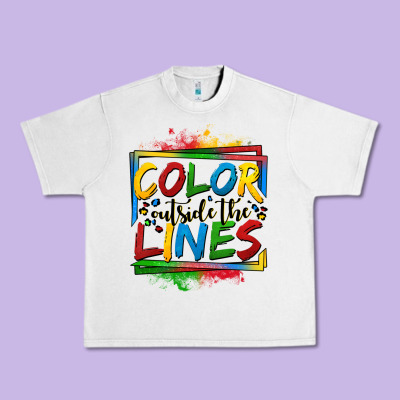 Color Outside The Lines Autism Urban Heavy Tee Designed By Oliviacreatesart