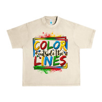 Sandshell color outside the lines autism Urban Heavy Tee - OliviaCreatesArt
