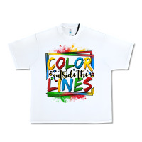 White color outside the lines autism Urban Heavy Tee - OliviaCreatesArt