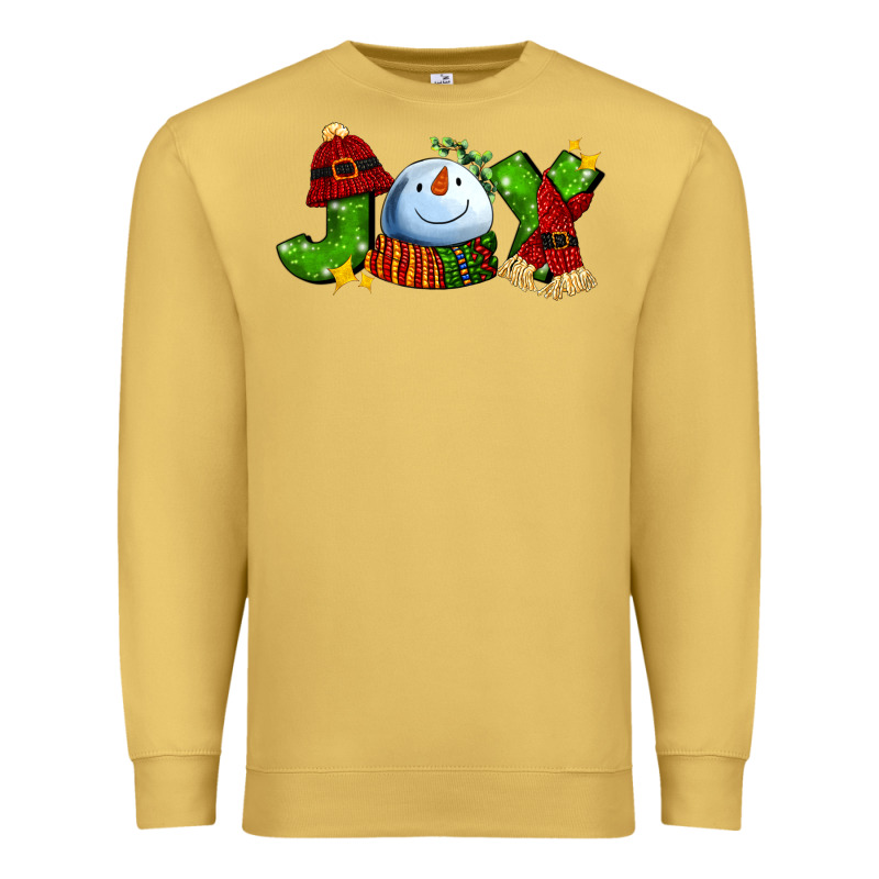 Joy For Christmas With Snowman Premium Sweatshirt by AdoDesignShop | Teevron