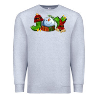 Heather Grey joy for christmas with snowman Premium Sweatshirt - AdoDesignShop