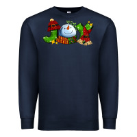 Navy joy for christmas with snowman Premium Sweatshirt - AdoDesignShop