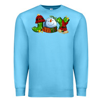 Ocean Blue joy for christmas with snowman Premium Sweatshirt - AdoDesignShop