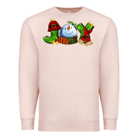 Pale Pink joy for christmas with snowman Premium Sweatshirt - AdoDesignShop