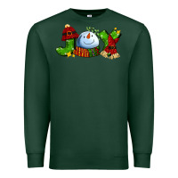 Sports Green joy for christmas with snowman Premium Sweatshirt - AdoDesignShop