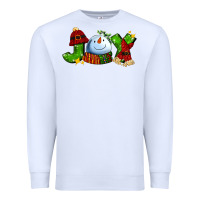 White joy for christmas with snowman Premium Sweatshirt - AdoDesignShop