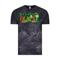 Cloud Black St. Patrick's One lucky Nurse Vintage Tee - OliviaCreatesArt