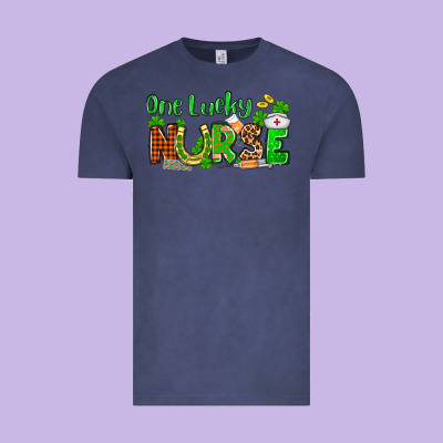 St. Patrick's One Lucky Nurse Vintage Tee Designed By Oliviacreatesart