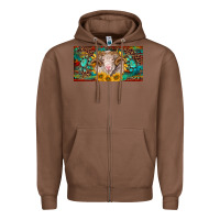 Chestnut merino ram license plate Zipper Hoodie - BarkalooDesign