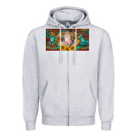 Heather Grey merino ram license plate Zipper Hoodie - BarkalooDesign