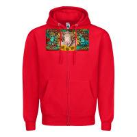 Red merino ram license plate Zipper Hoodie - BarkalooDesign