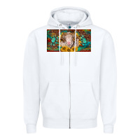 White merino ram license plate Zipper Hoodie - BarkalooDesign
