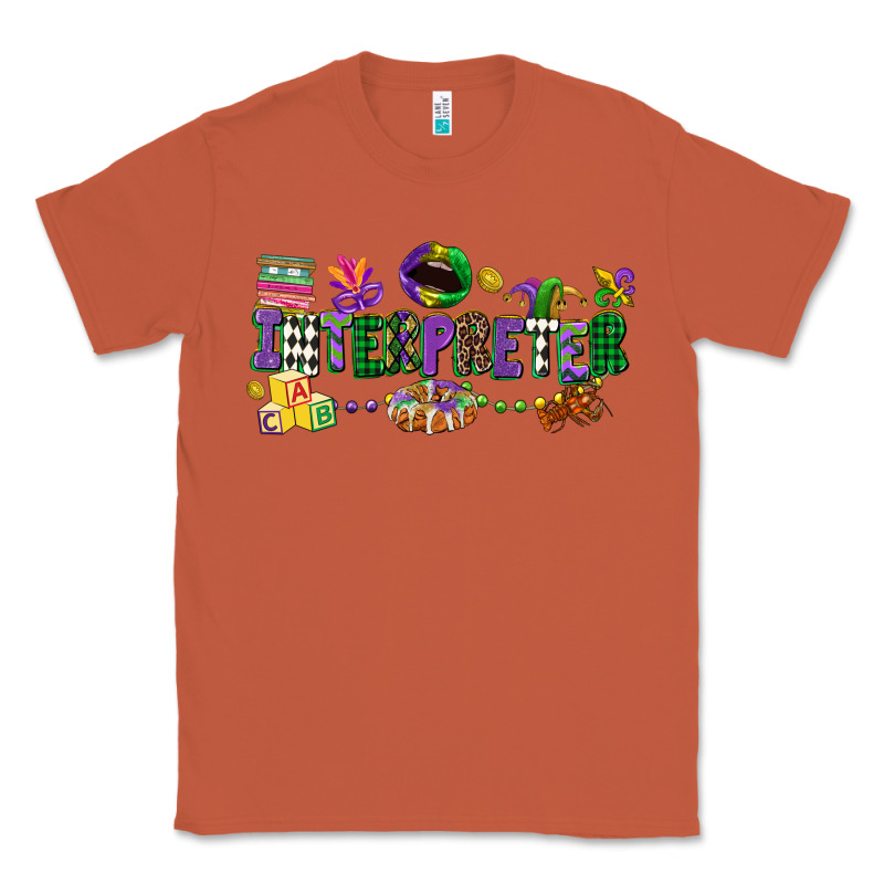 Interpreter Mardi Gras Classic Tee by CowGirlArtShop | Teevron