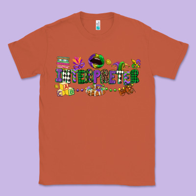 Interpreter Mardi Gras Classic Tee Designed By Cowgirlartshop