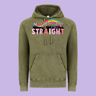 I Can't Even Think Straight Vintage Hoodie Designed By Fadigitalartstudio