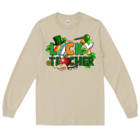 Mushroom lucky teacher St. Patricks Day Long Sleeve Tee - FaDigitalArtStudio