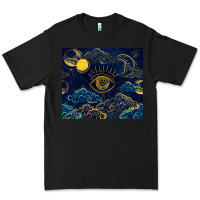 Black evil eye moon Premium Tee - TumblerDesignByShophia