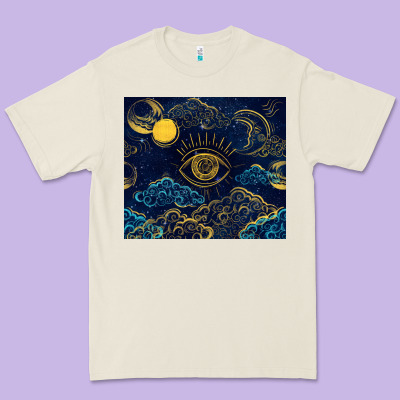 Evil Eye Moon Premium Tee Designed By Tumblerdesignbyshophia
