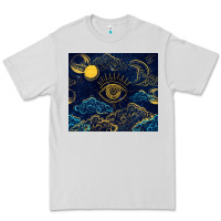 Dove Grey evil eye moon Premium Tee - TumblerDesignByShophia