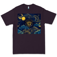 Plum evil eye moon Premium Tee - TumblerDesignByShophia