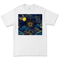 White evil eye moon Premium Tee - TumblerDesignByShophia