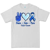 Dove Grey Peace Love Cure Colon Cancer Premium Tee - Jasminsmagicworld