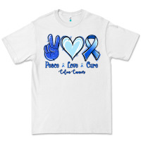 White Peace Love Cure Colon Cancer Premium Tee - Jasminsmagicworld