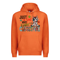 Carrot just a girl who loves christmas Premium Hoodie - CowhideDigitalArt