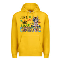 Lemon just a girl who loves christmas Premium Hoodie - CowhideDigitalArt